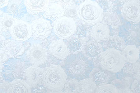 Floral embossed background. 3D illustration. 3D renderの写真素材
