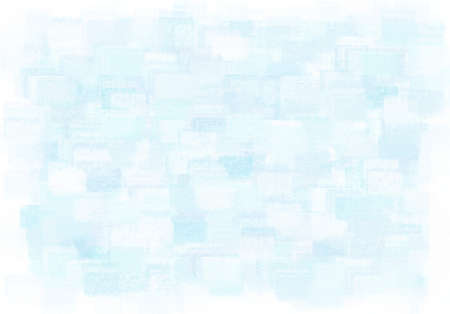 Abstract painting composed of rectangles. Light blue backgroundの写真素材
