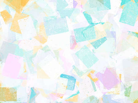 Colorful background composed of rectangles. Pastel painting style.の写真素材