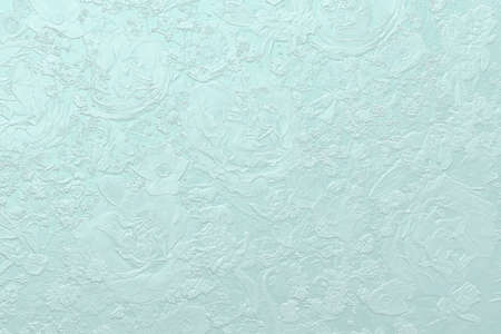 Green embossed floral background. 3D illustration. 3D renderの写真素材
