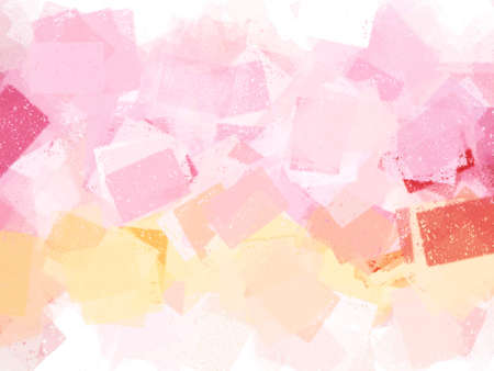 Yellow and pink pastel style abstract paintingの写真素材