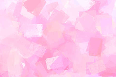 Pink colored abstract painting composed of rectangles.の写真素材