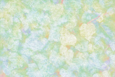Ivy leaves painted with pastelsの写真素材