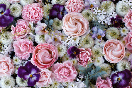 Flower Arrangement of Spring Flowersの写真素材