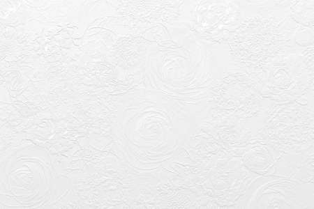 Relief of flowers on white background. 3D illustration. 3D renderの写真素材