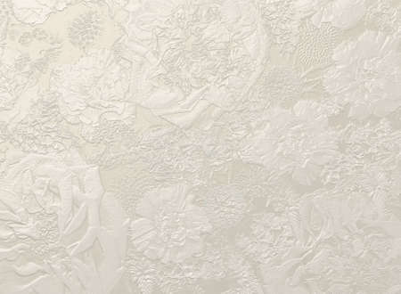 Embossed silver flower background. 3D illustration. 3D renderingの写真素材
