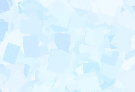 Oil painting composed of blue rectangles.の写真素材