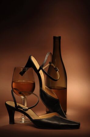 Still Life with women's shoesの写真素材