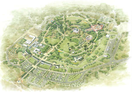 Memorial Gardens in Israel - Mausoleum of Baron Rothschildの写真素材