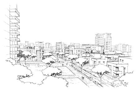 City panorama-4の写真素材