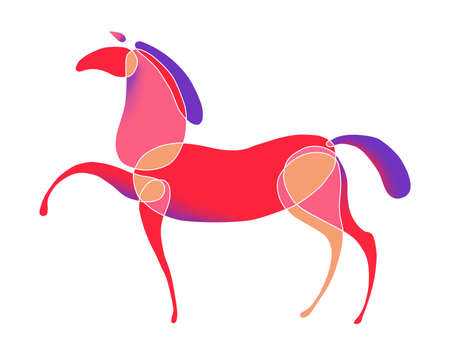 symbol grafic - colored horse is.の写真素材