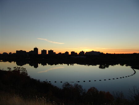 Saskatchewan River Sunsetの写真素材