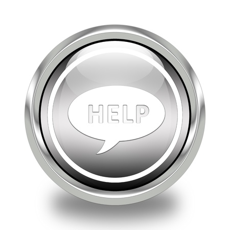Glossy Help Iconの写真素材