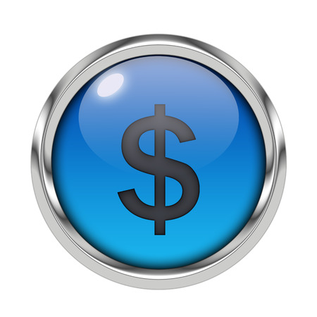 Glossy dollar iconの写真素材