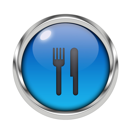 Glossy cutlery iconの写真素材