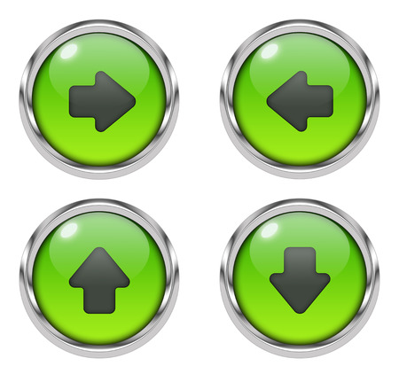 Arrow icons - greenの写真素材