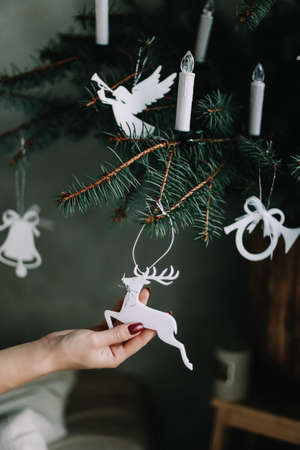 Christmas tree toys. Christmas decorationsの写真素材