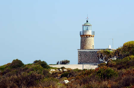 lighthouse at Zakynthos island, Greeceの写真素材