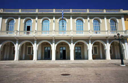 facade of museum in Zakynthos City, Greeceのeditorial素材