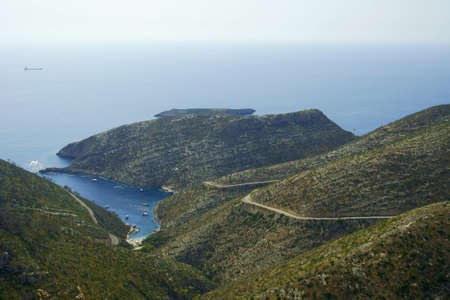 coast with cliff, Zakynthos island, Greeceの写真素材
