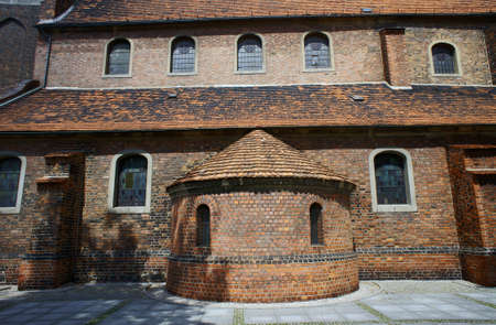 apse in Gothic church, Poland, Wrzesniaの写真素材