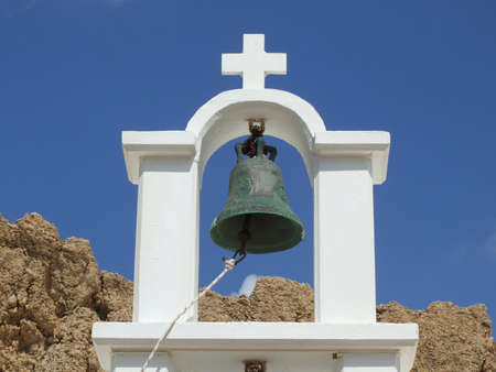 tower with bell, The Eastern Orthodox Church, Creteの写真素材