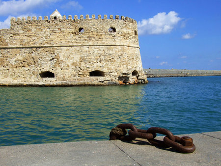 Venetian fortress of Koules,Crete,Iraklion,   のeditorial素材
