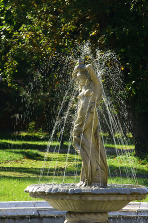 fountain and sculpture,Polandのeditorial素材