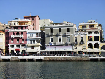 port,Greece,Crete, Agios Nikolaosのeditorial素材