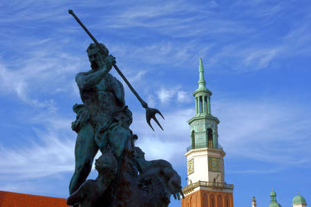 Monument and Tower City Hall in Poznan, Poland