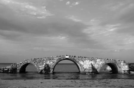 ruins of the bridge on the island Zakynthos, Greece