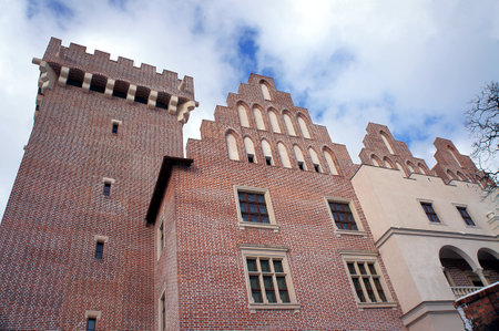 Reconstruction of the Castle PrzemysÅaw in Poznanのeditorial素材