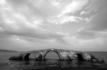old bridge in ruins on Zakynthos island, Greeceの写真素材