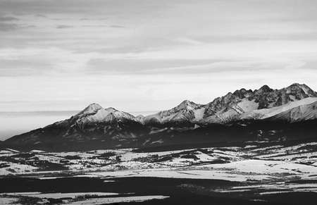 Carpathian mountains at winter, Polandの写真素材