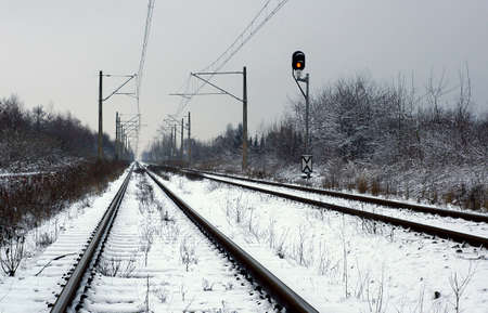 Railway winter in Poland 