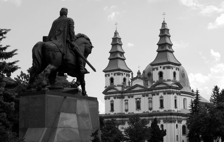 monument to prince Galicki in Ternopil, Ukraineのeditorial素材