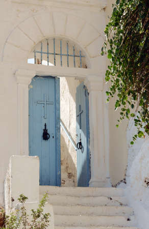 Entrance to the Orthodox monastery on the island of Creteの写真素材