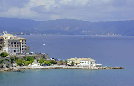 Old town on the island of Corfu, Greeceの写真素材