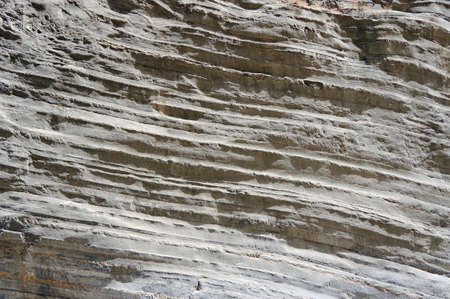 Sedimentary rock in the gorge of Samaria on the island of Crete