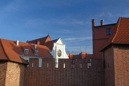 Medieval towers and defensive wall in Poznan