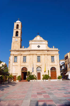 Cathedral of the Three Martyrs in Chania on the island of Crete,の写真素材