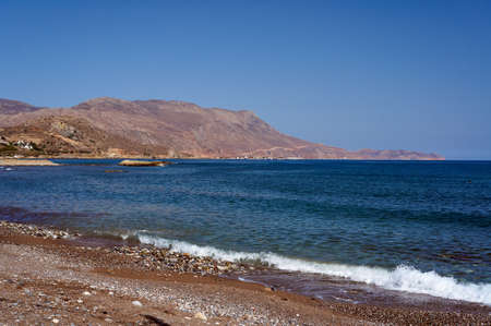 pebbles on the beach on the Greek island of Crete