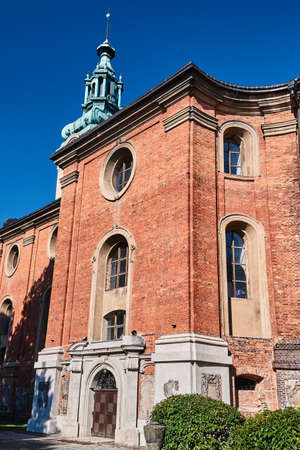 The door is a former Protestant church in Lesznoの写真素材