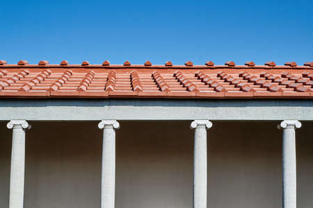 Ionic columns Roman building in Kos, Greeceの写真素材