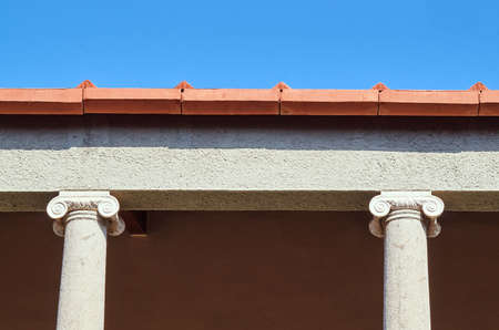 Ionic columns Roman building in Kos, Greece