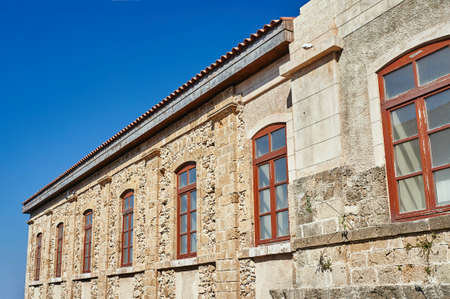 Stone buildings in the city of Chania on the island of Crete, Greeceの写真素材
