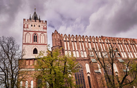 The Gothic facade of the town hall in Frankfurt an der Oder