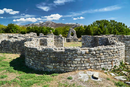 Stone ruins of the Roman city of Salona in Croatiaの写真素材