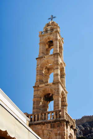 Belfry of the Orthodox church on the island of Rhodesの写真素材
