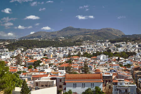 Panorama of the city of Rethymnon on the Greek island of Creteの写真素材